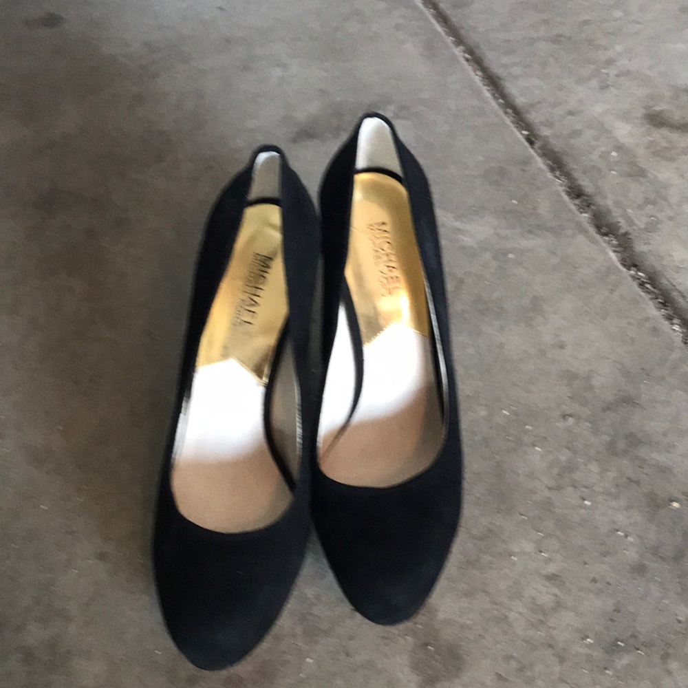 NWOT!!! Black suede Michael Kors heels